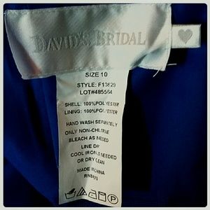 David's Bridal Dresses - Prom Cruise Wedding Party Strapless Dress Blue David's Bridal Dresses - Prom Cruise Wedding Party Strapless Dress Blue
