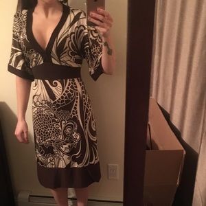 Brown and ivory dress