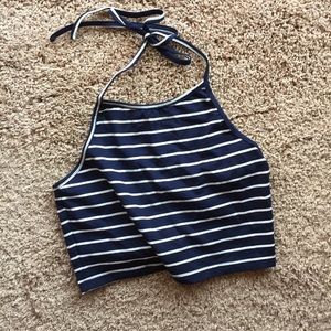 Striped Summer Cropped Harness Top