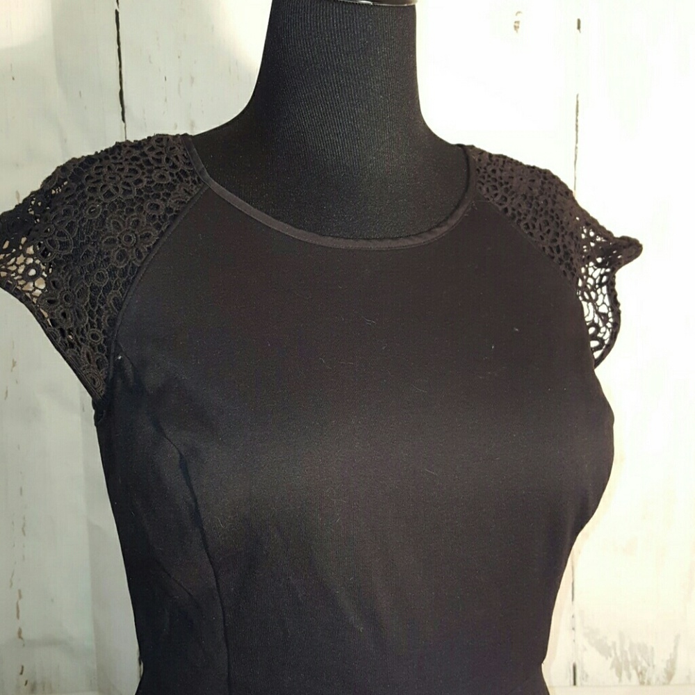 Black Crochet Cocktail Dress