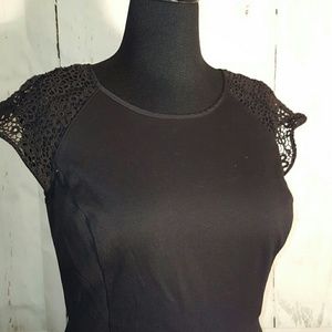 Black Crochet Cocktail Dress