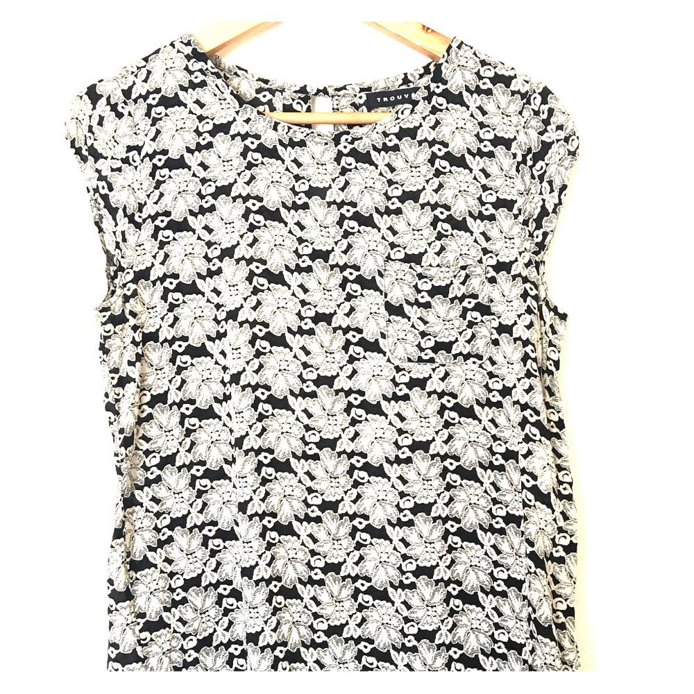 Trouve silk cap sleeve blouse,