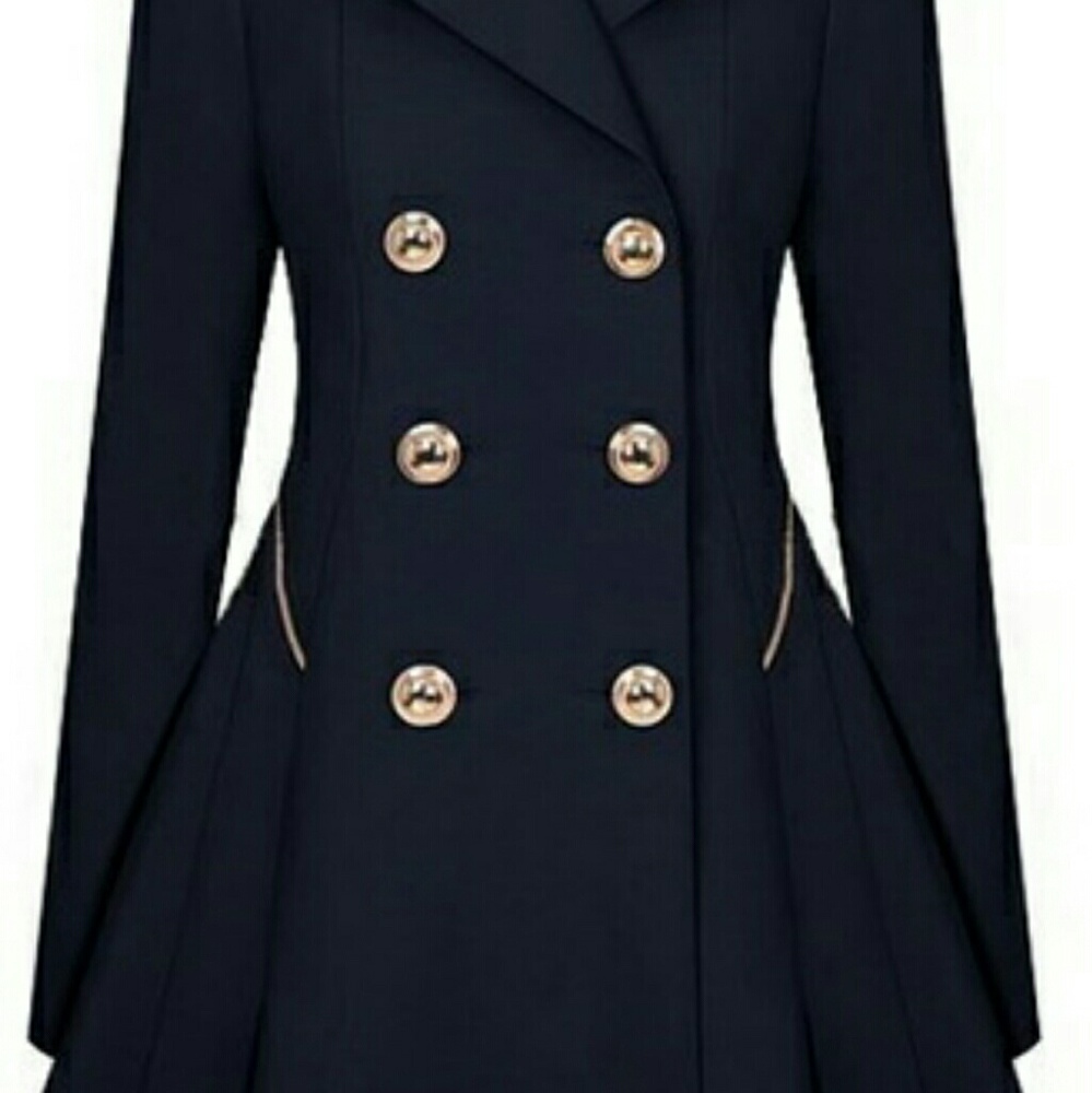 Beautiful deep blue double breasted light jacket