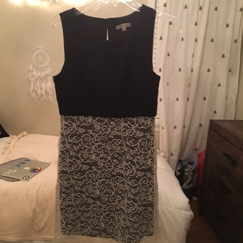 Black and lace dress