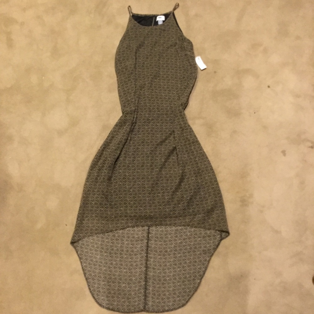 Old Navy Olive Green Hi-Lo Dress