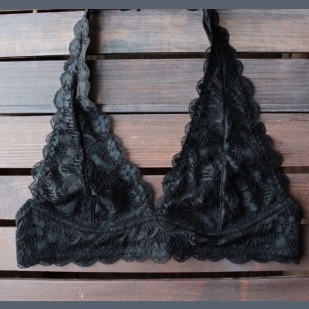 Black lace bralette