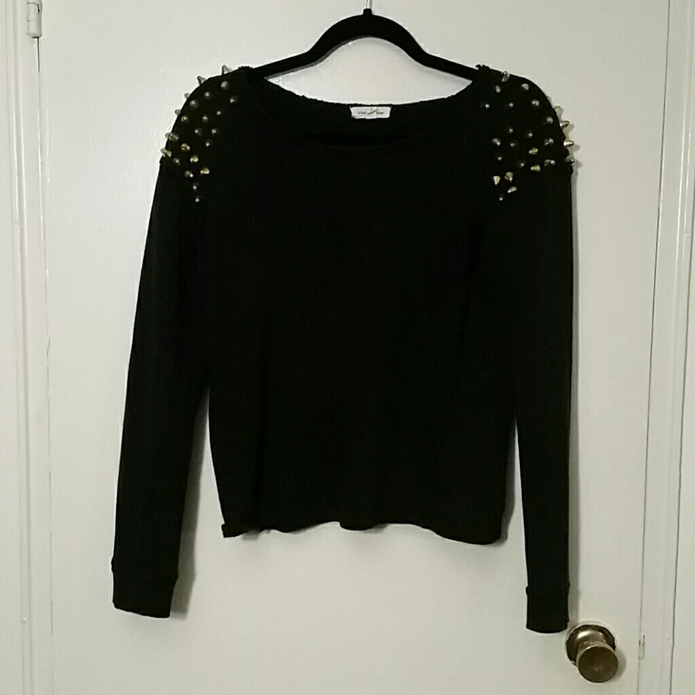 Sweater with metal studs