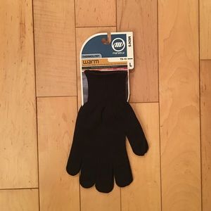 Manzella thermolite black gloves MENS size LARGE