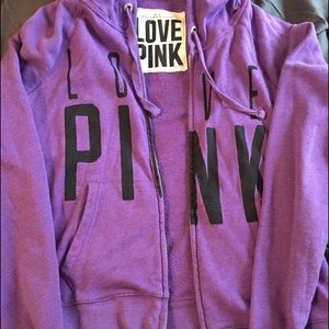 Purple zip up hoodie by PINK