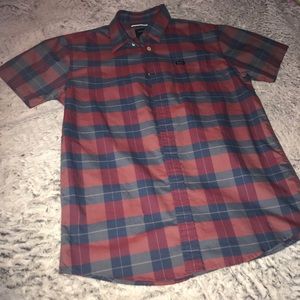 Plaid red and blue shirt