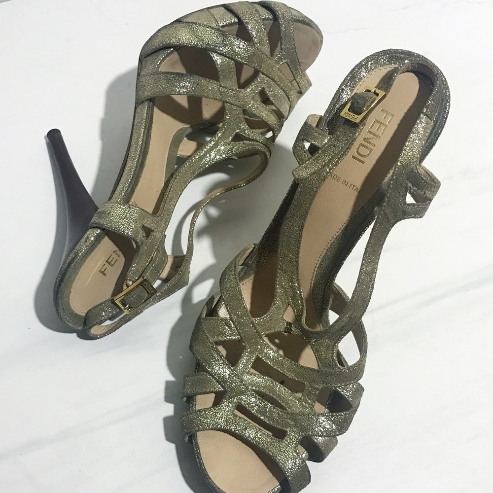 Fendi open toe high heels