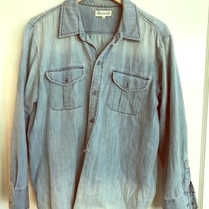 Made well drop shoulder chambray shirt