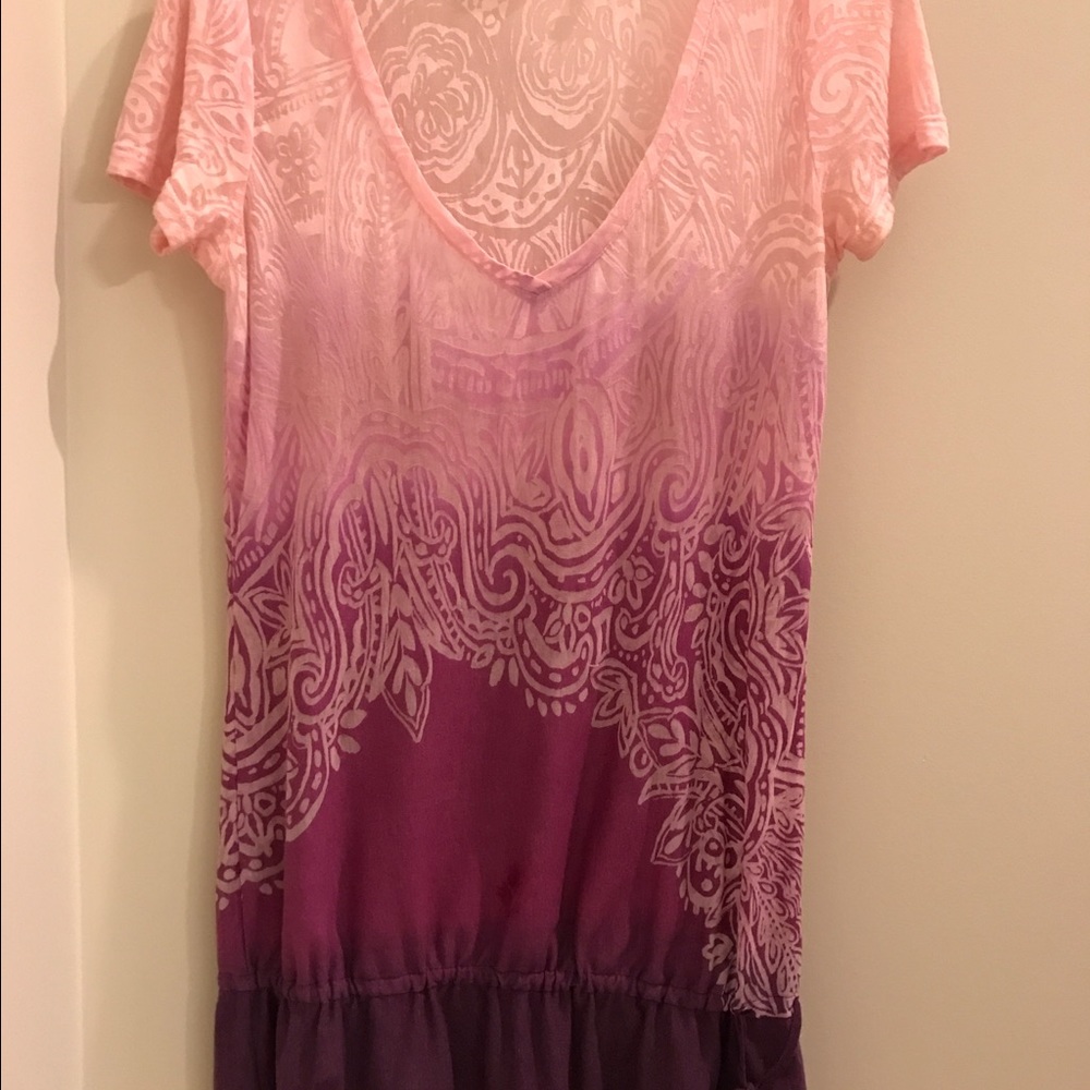 Athleta Tunic MEDIUM TALL Raspberry Yoga Top