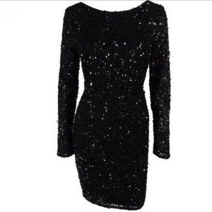 Black long-sleeve Sequin dress