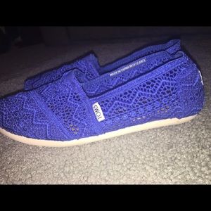 Cobalt Blue Lace TOMS