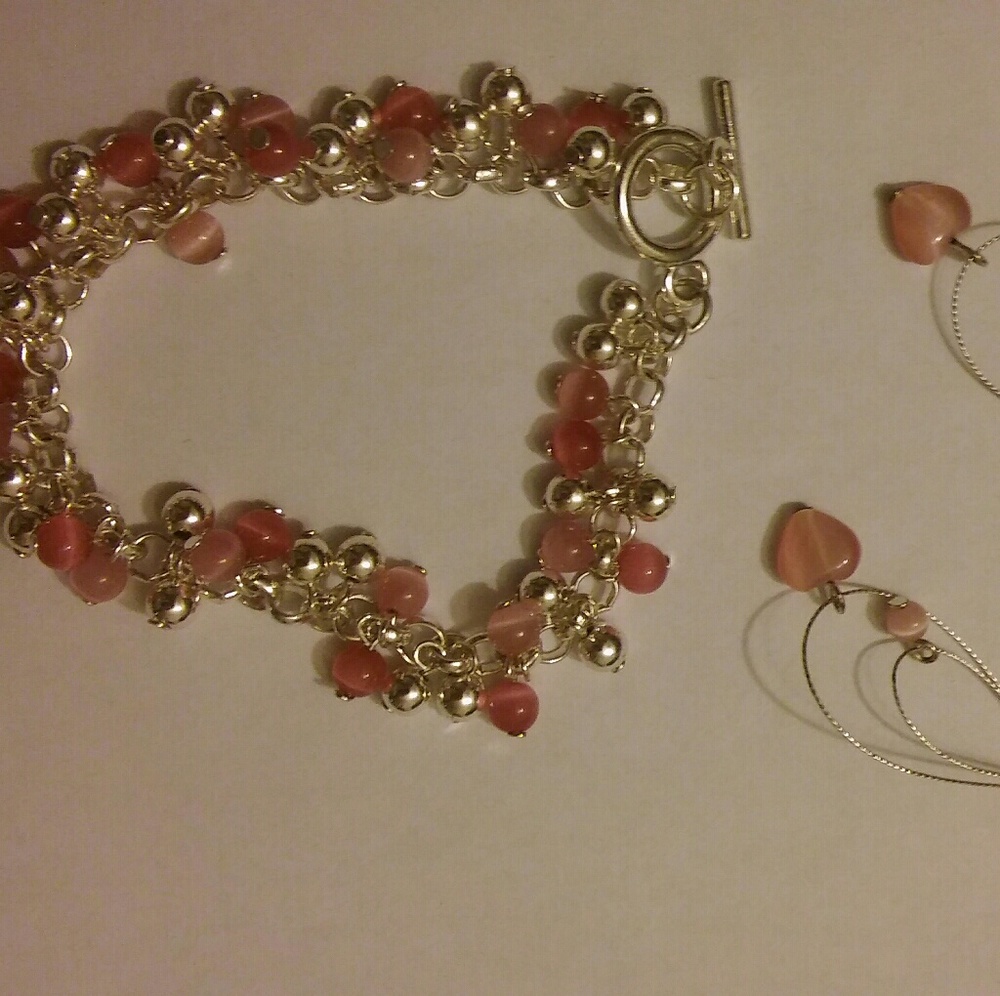 Pink Earrings/Bracelet