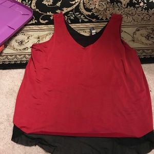 NWOT Torrid size 4 red/black blouse
