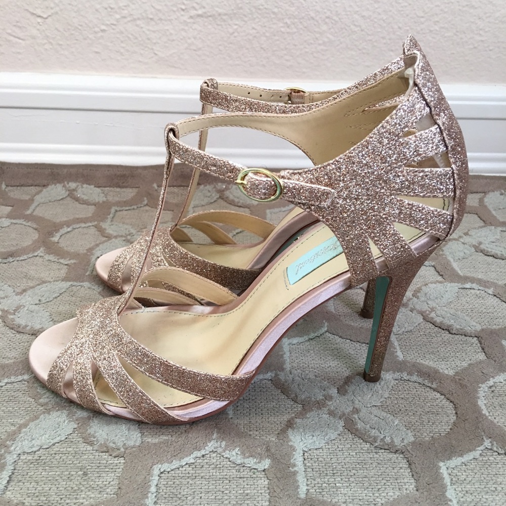 Blue by Betsey Johnson Champagne Heels