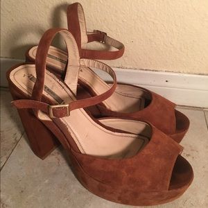 Suede Chunky Heel