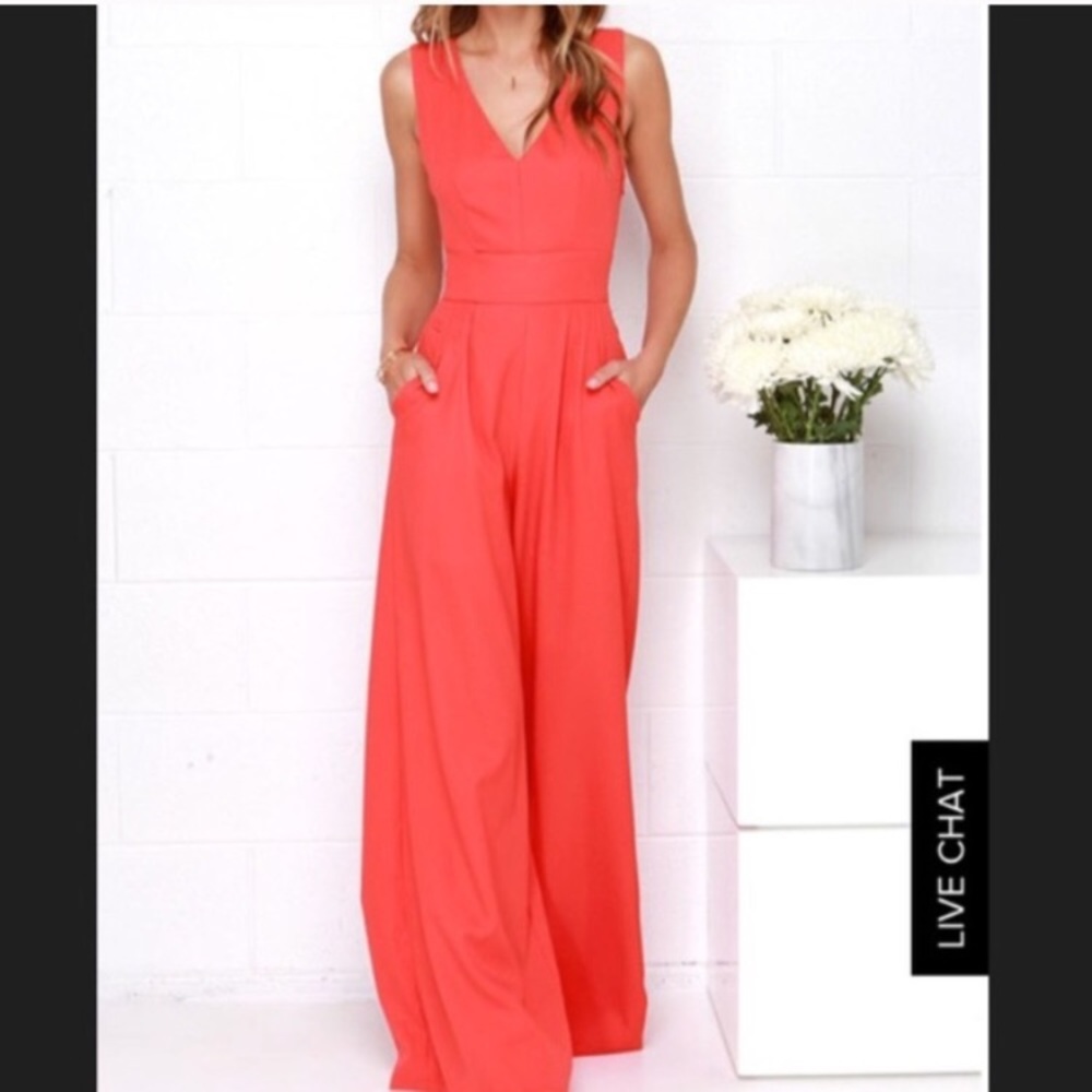 Coral Lulu's jumpsuit - size small