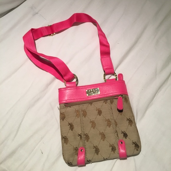 NWOT U.S Polo Assn. pink crossbody bag. - Picture 1 of 4