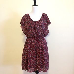 SALE! Flowers print flutter sleeves summer dress