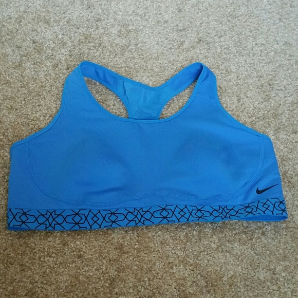 Nike Pro Fierce Blue Medium Support Bra - Picture 4 of 8