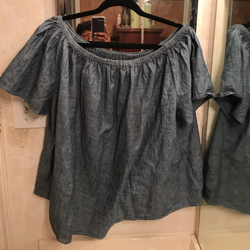Gap womens off the shoulder peasant top blouse
