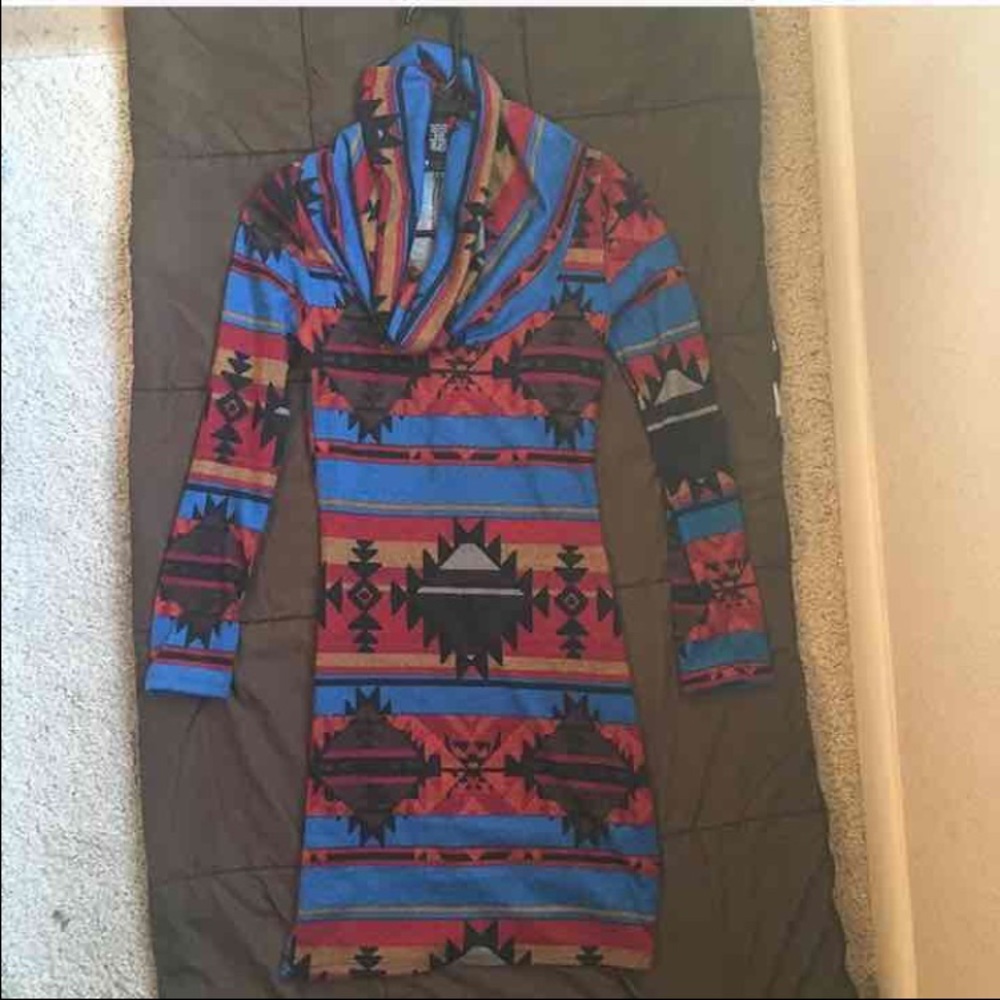Aztec print dress