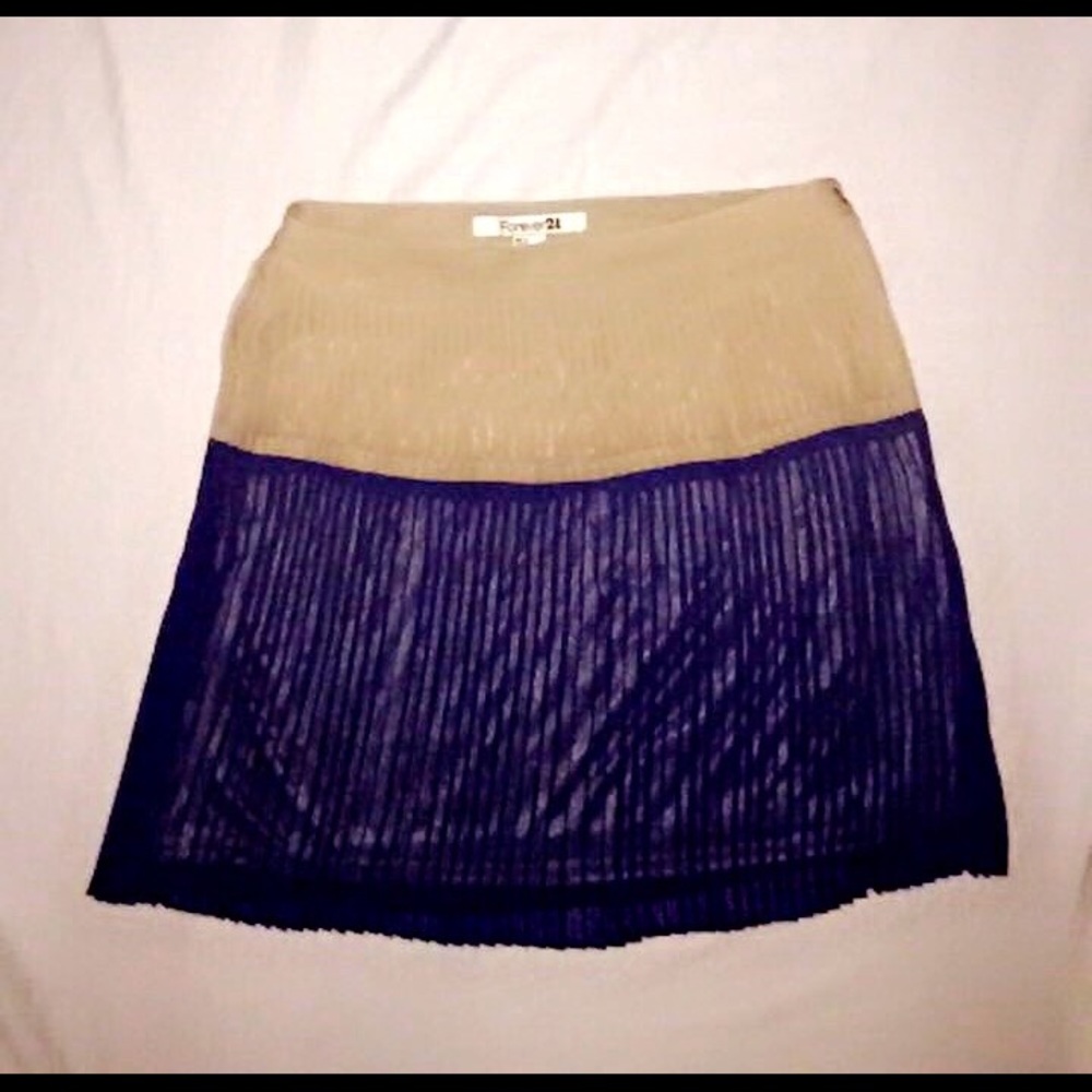 Navy & Tan Skirt