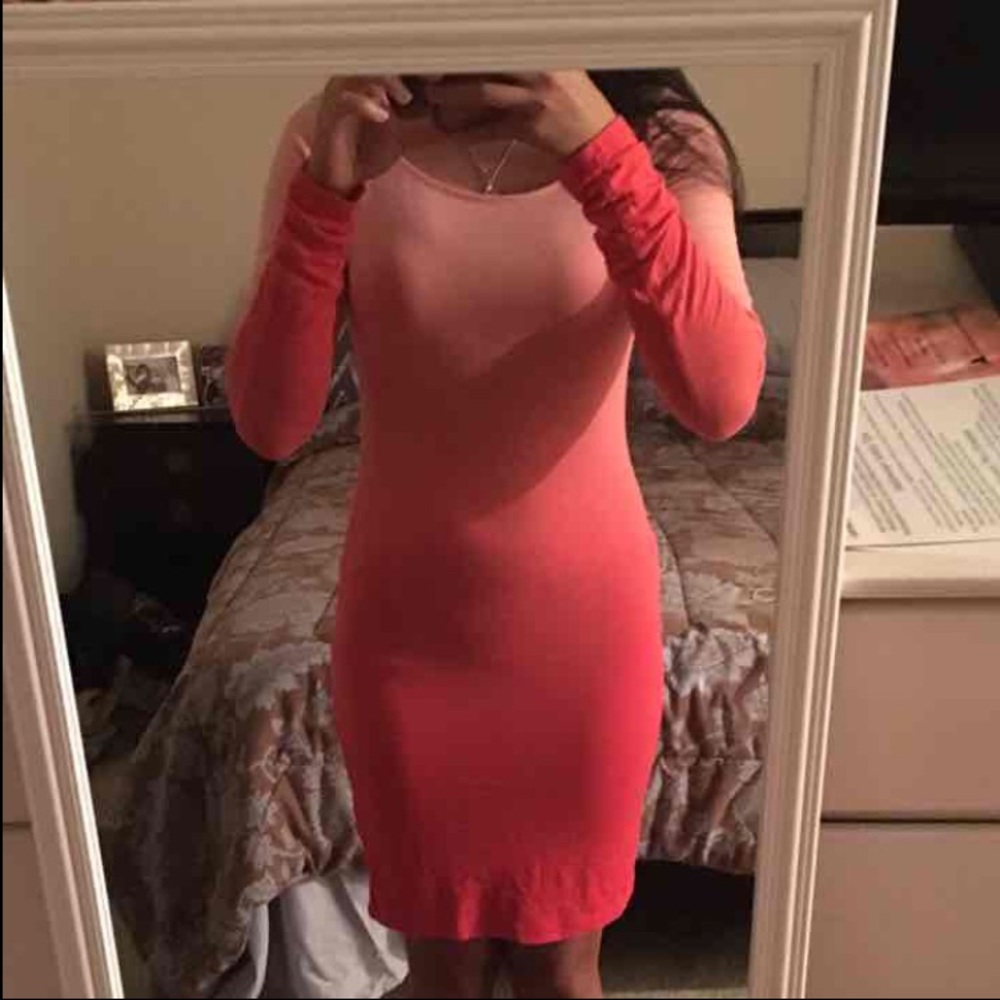 Gradient coral dress