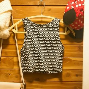 tribal pattern crop top