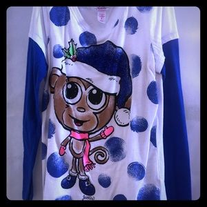 Justice Cute Long Sleeve Top Sz 8 Girls
