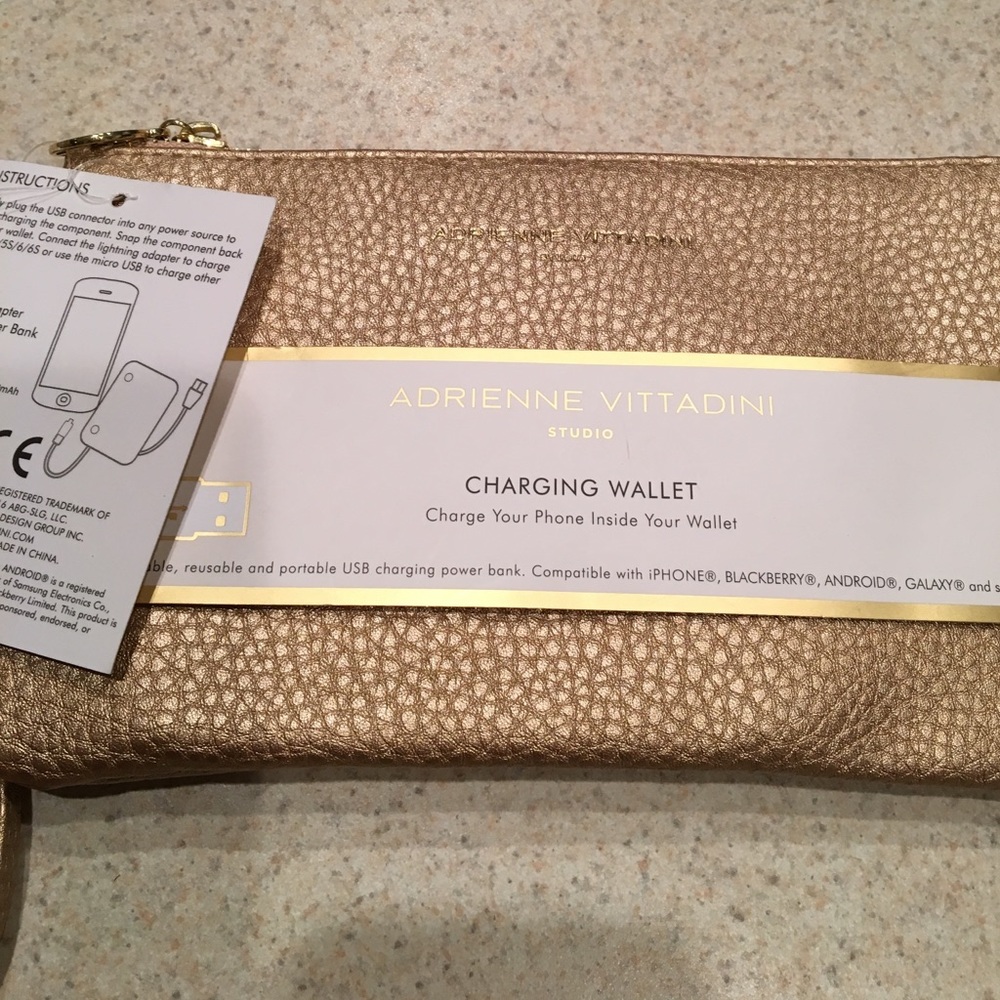 Gold Phone Charging Wristlet