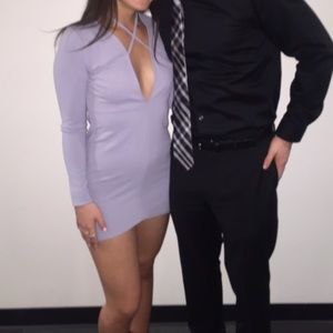 Gray long sleeve Bodycon dress