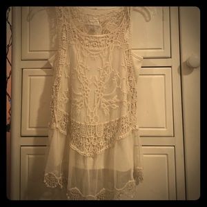 Cream lace top