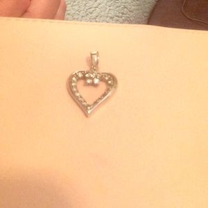 Sterling silver and diamond necklace pendant