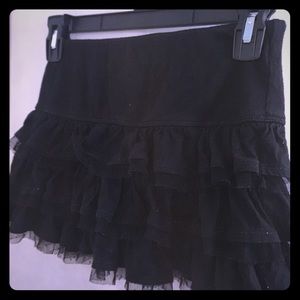 Justice Black Ruffled Mini Skort Size 8 Girls