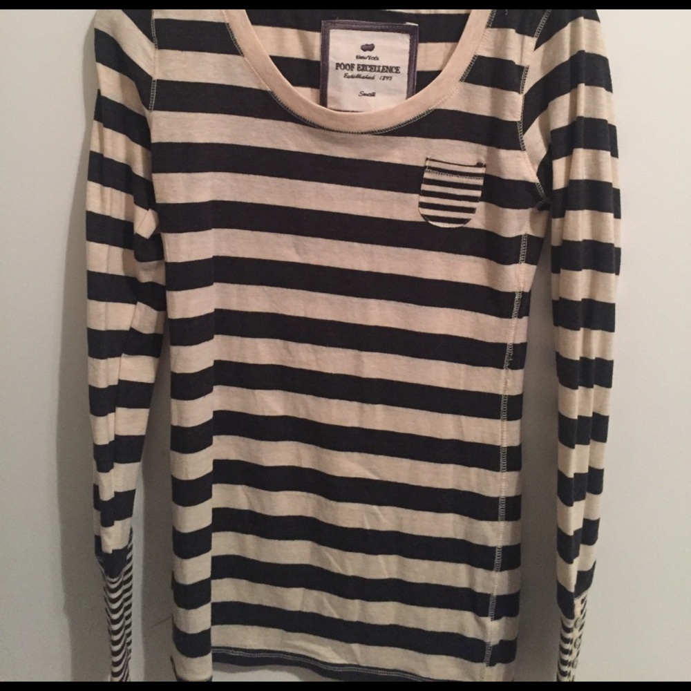 Black and white striped top