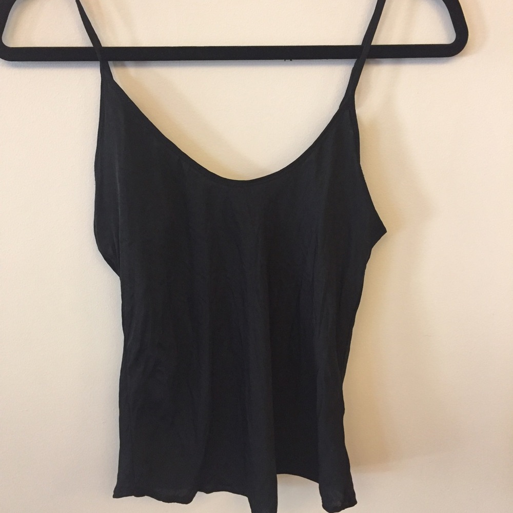 Black Satin Tank Urban Outfitters, Worn Twice!