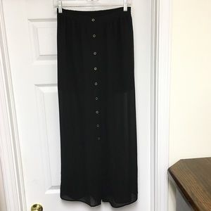 Black Sheer Maxi Skirt