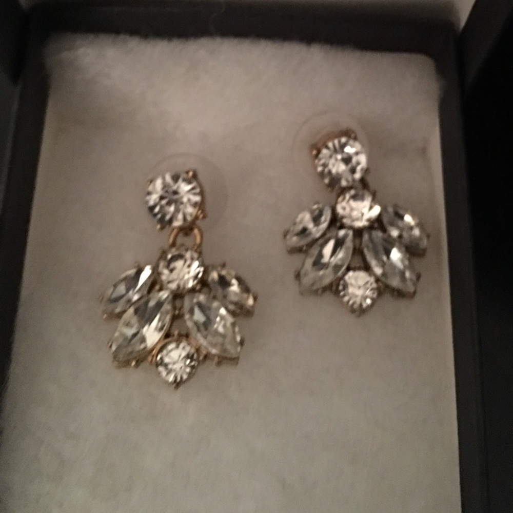J. Crew crystal rhinestone drop earrings