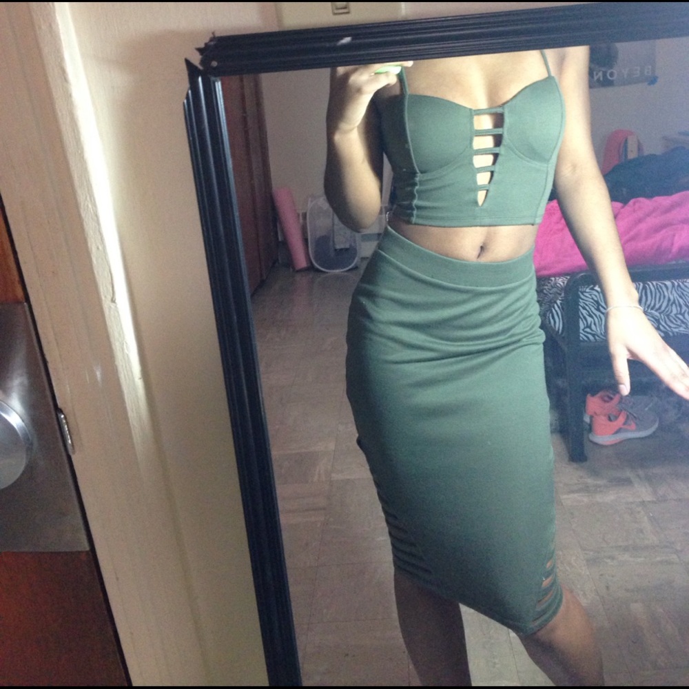 Olive skirt only