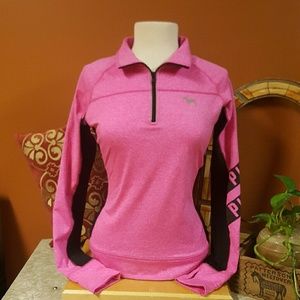 Pink Victorias Secret Active Half Zip-up