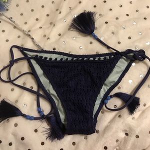 Victoria's Secret crochet tassel beaded bottoms sm
