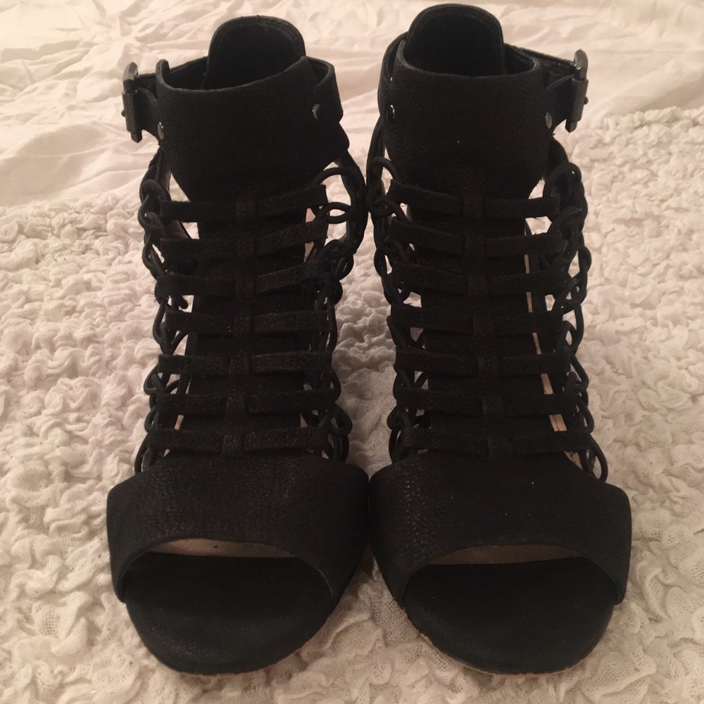 Vince Camuto "Evel" Black Heeled Sandal