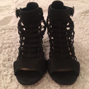 Vince Camuto "Evel" Black Heeled Sandal