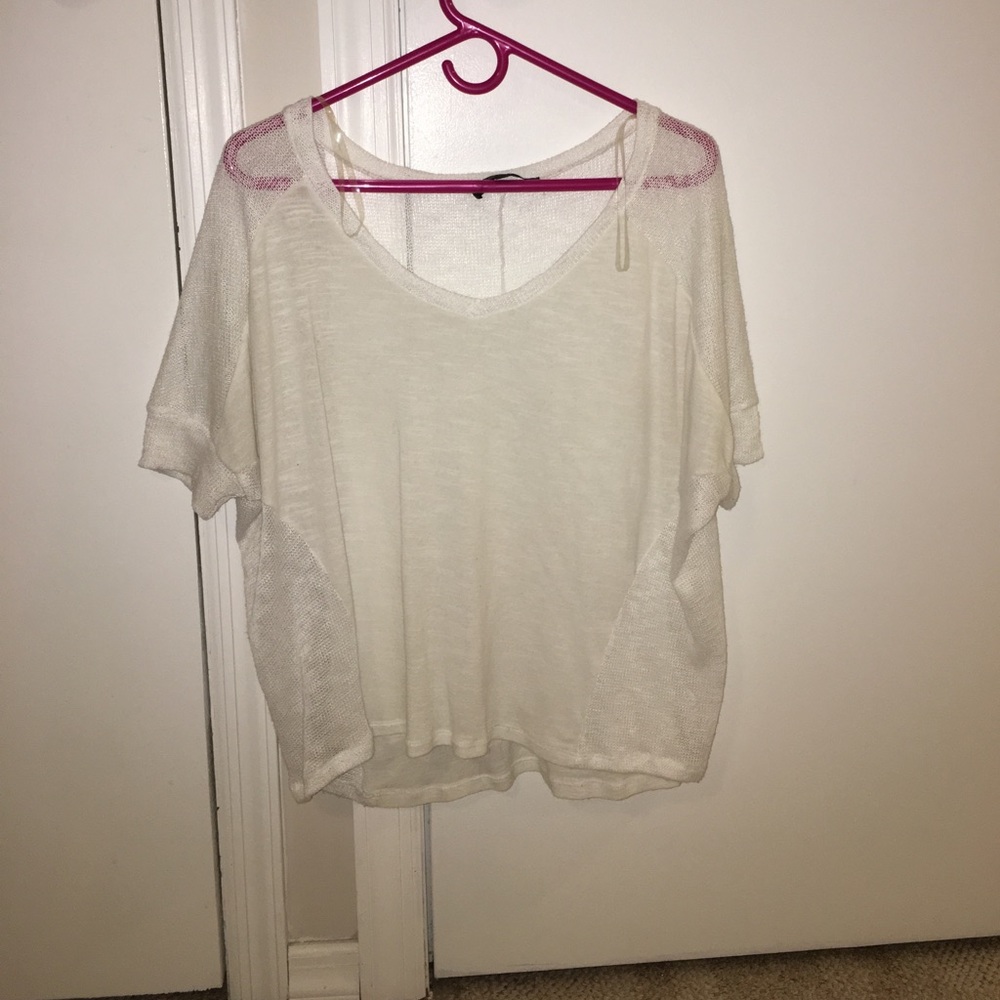 White sweater top