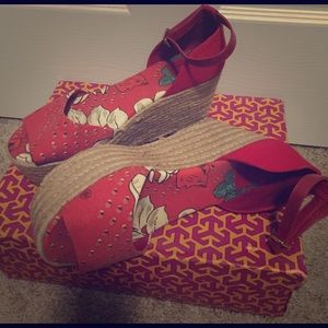 Size 9 Tory Burch Espadrilles Wedges