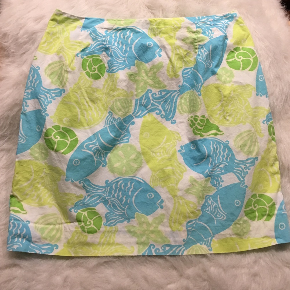 Lilly Pulitzer Aquatic Patterned Skirt